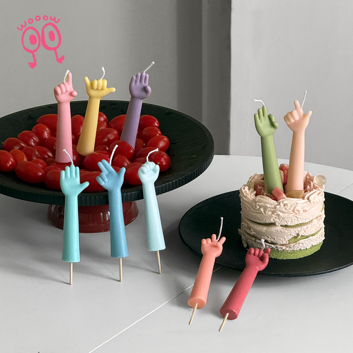 WoooW hand gesture birthday candle lifestyle photo 1