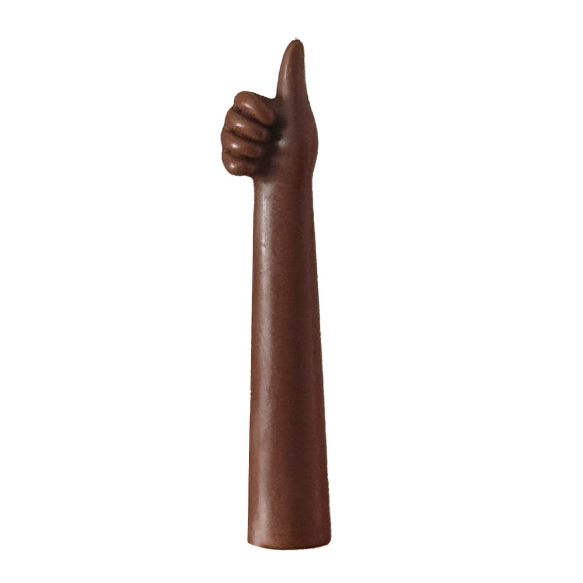 WoooW thumbs-up sculptural candle in Brown