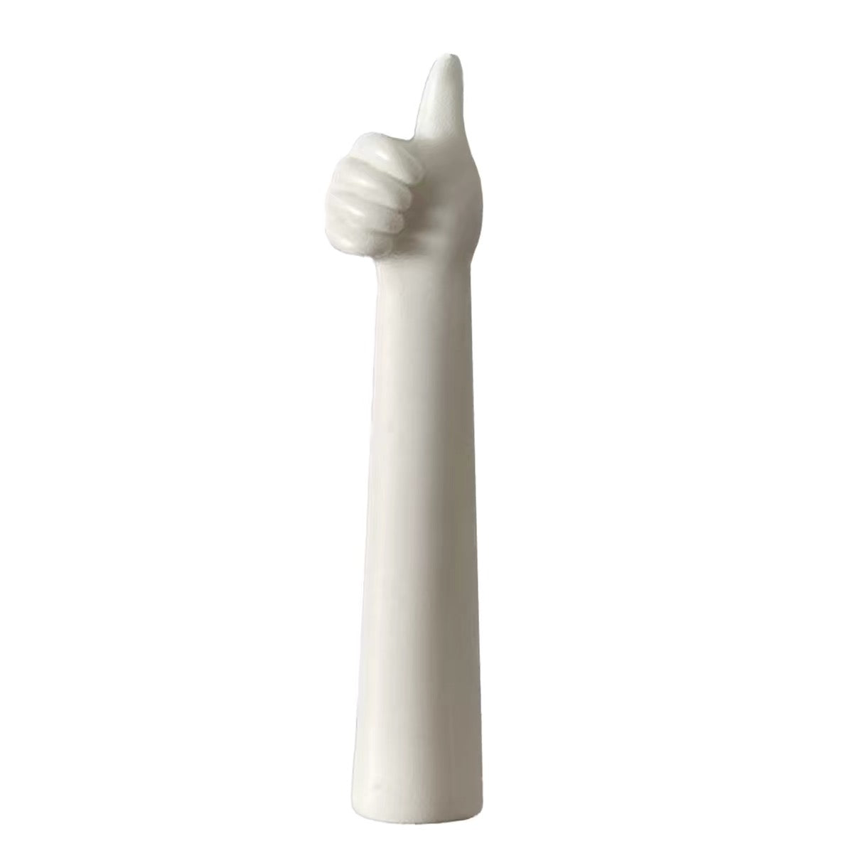 WoooW thumbs-up sculptural candle in White